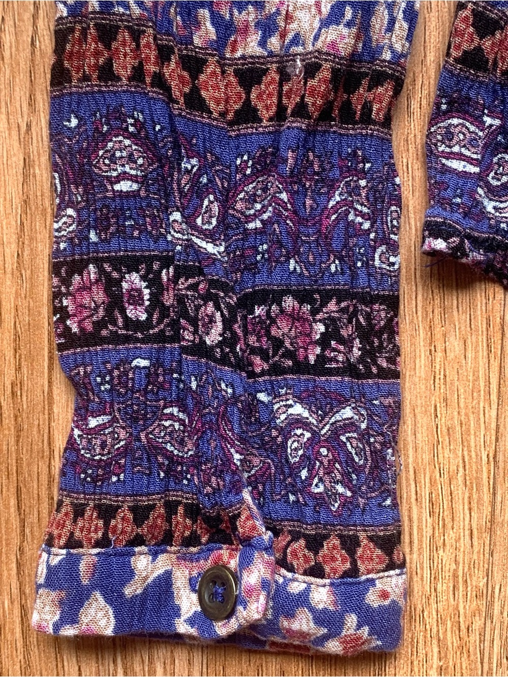 Knox Rose Purple Floral Long-Sleeve Henley Top - Picture 4 of 7